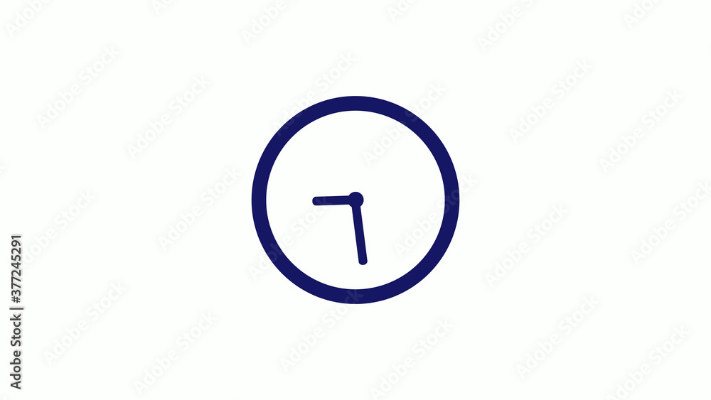 Amazing blue dark 12 hours counting down clock icon on white background,clock icon Amazing blue dark 12 hours counting down clock icon on white background,clock icon
