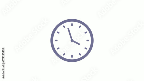 Amazing circle blue gray counting down clock icon on white background,clock icon