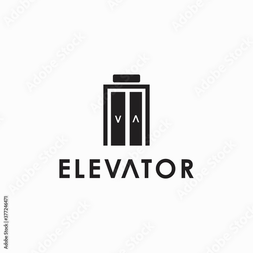Elevator Logo Vector Simple Templates Modern