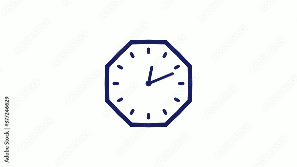 Blue dark counting down 12 hours clock icon on white background,clock icon Blue dark counting down 12 hours clock icon on white background,clock icon