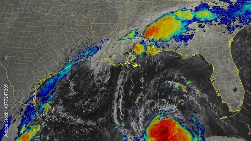 2020 Hurricane Laura time lapse satellite imagery. 