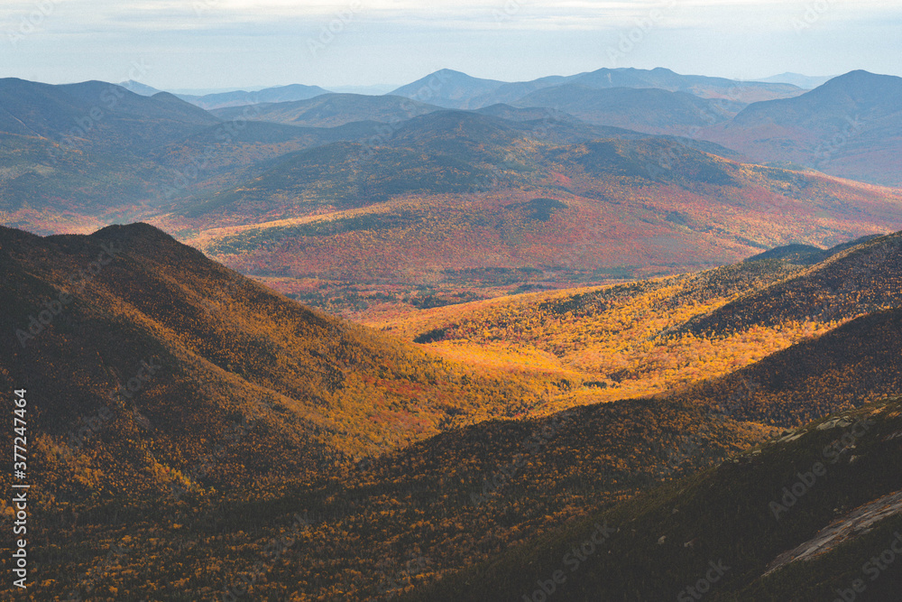 New England Mountain Valley In the fall
