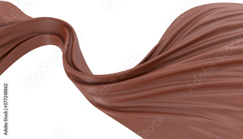 Abstract background of flow chocolate. 3d rendering image.