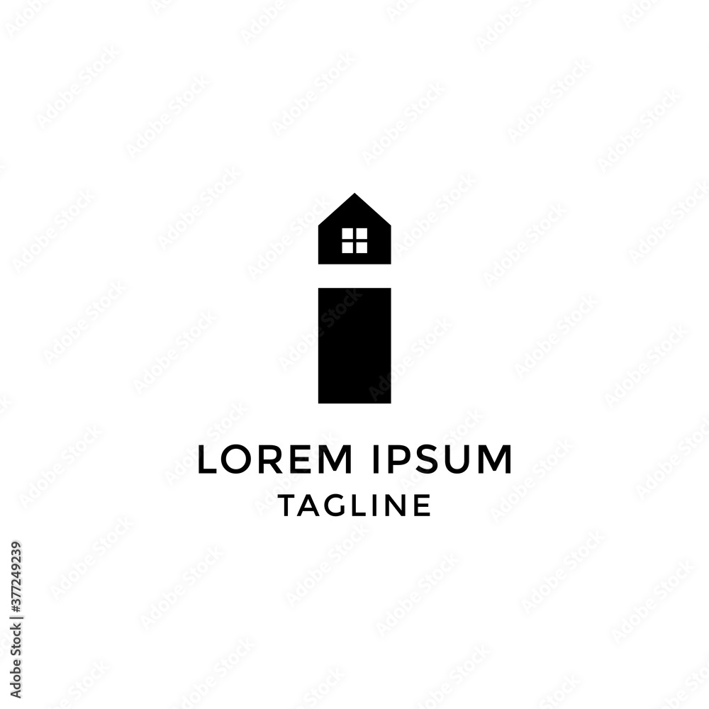 Initial Letter I Home Logo Design Template Initial Letter I Home Logo Design Template