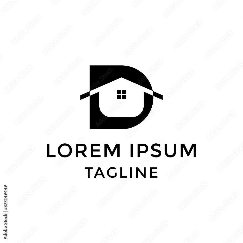 Initial Letter D Home Logo Design Template Initial Letter D Home Logo Design Template
