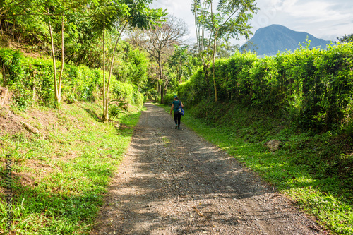 Amaga, Antioquia / Colombia. March 31, 2019. People walking through the countryside in  © alexander