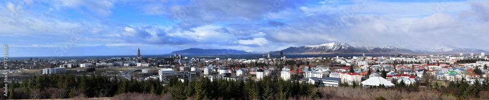 panoramic vista of reykjavik