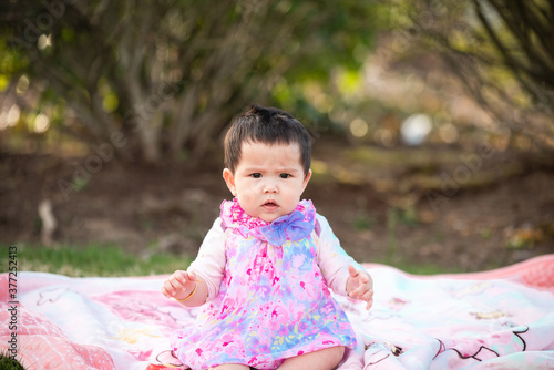 baby portrait on the grass