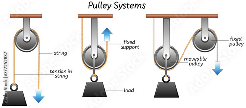 Science pulley systems label