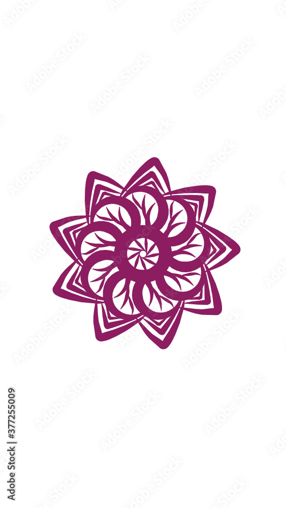 Fototapeta premium flower mandala, this design is very suitable for wall decorations, symbols and others