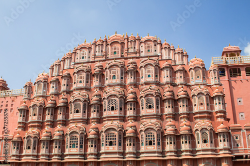 Hawa Mahal in jaipur rajasthan; Monument of India; Landmark of the pink city;