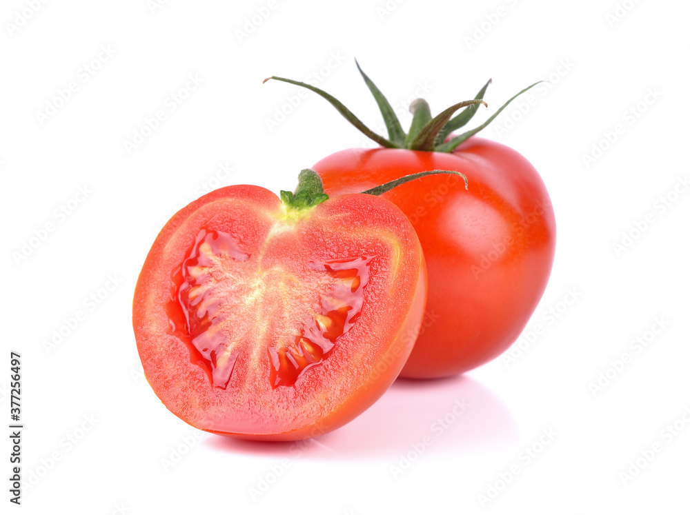 tomato isolated on the white background tomato isolated on the white background