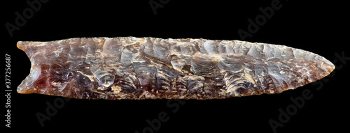 Photos American indian flint spearhead.