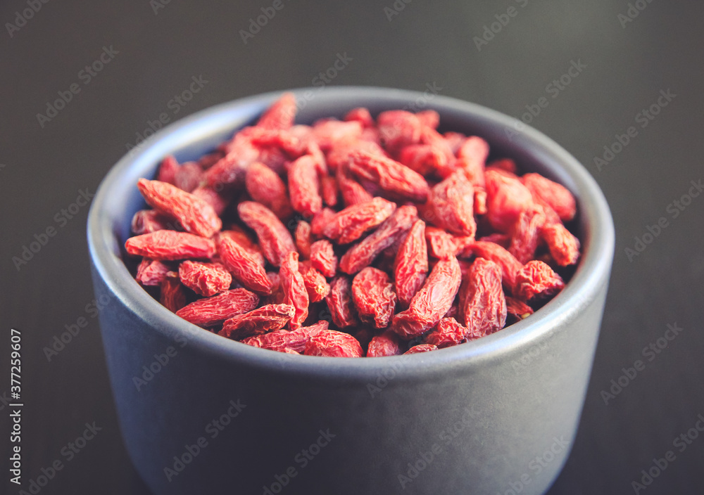 Goji berries in a bowl. Goji berries in a bowl.