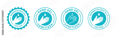 Hand gel sanitizer icon. Vector illustration.