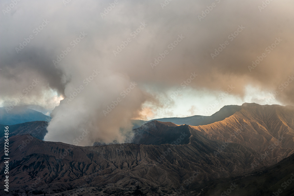 Mount Bromo in East Java, Indonesia Volcano Landscape View