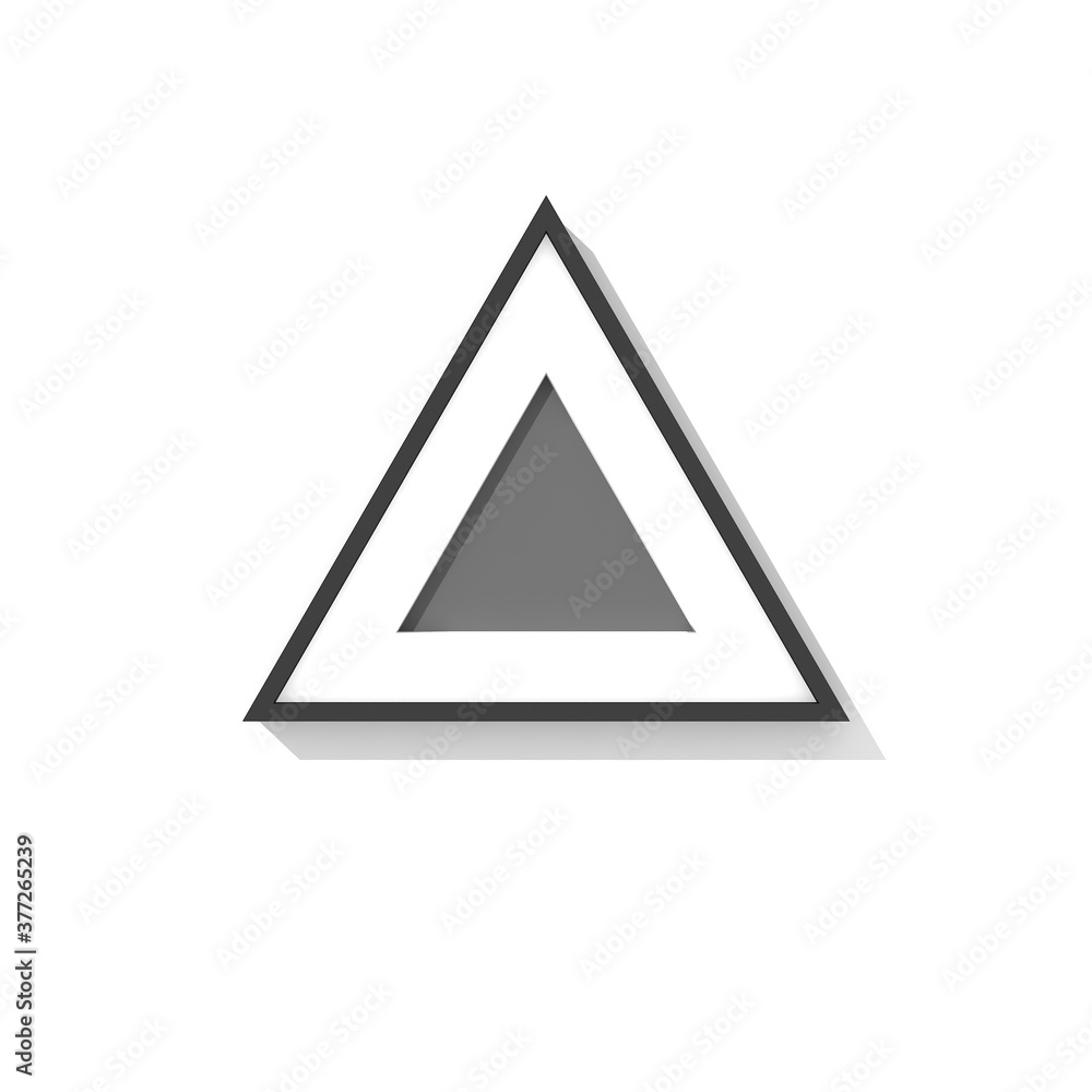 empty triangle picture frame template set, 3d rendering empty triangle picture frame template set, 3d rendering