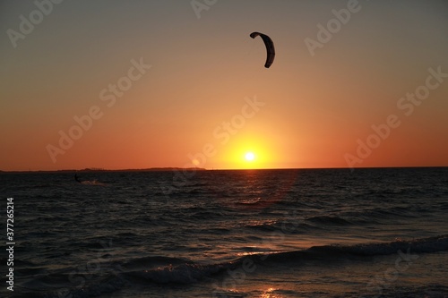 Covid -19 stress relief kitesurfing at sea © alangjoseph