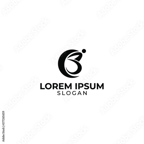 logo design care and support of people with disabilities, monochrome logo, vector illustration