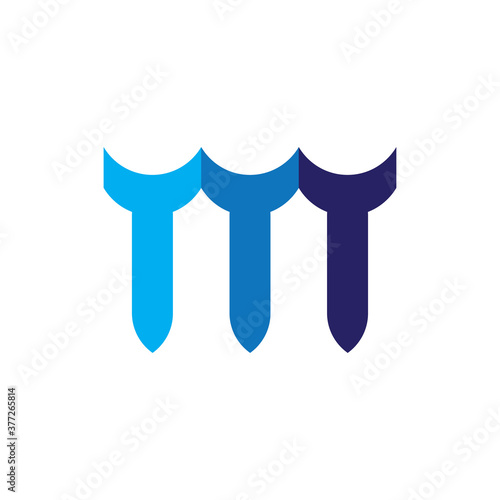 M letter with rocket logo design vector