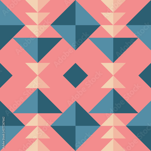 patrón triángulos abstractos rosa azul