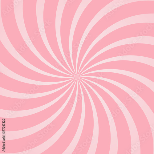 Sunlight swirl rays wide background. pink spiral burst wallpaper.