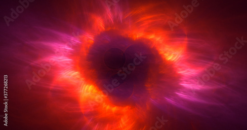 3D rendering abstract circle light background