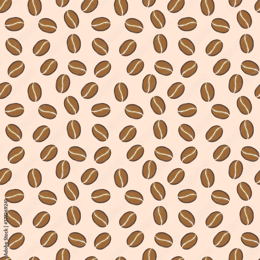 Seamless pattern with a coffee bean. Good print for any project. Seamless pattern with a coffee bean. Good print for any project.