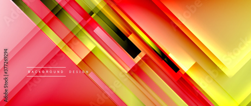 Dynamic lines on fluid color gradient. Trendy geometric abstract background for your text, logo or graphics