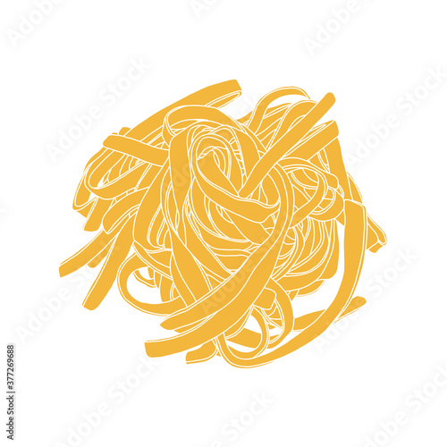 Vector colorful food illustration. Pasta isolated on the white background.