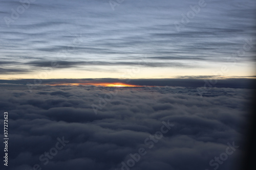 soft and beautiful clouds from above at sunrise  nature at it s best