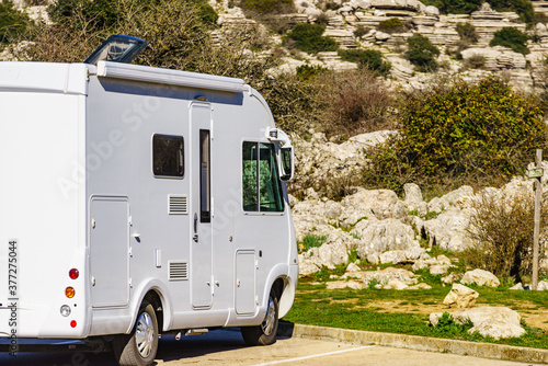 Caravan in Torcal de Antequera, Spain