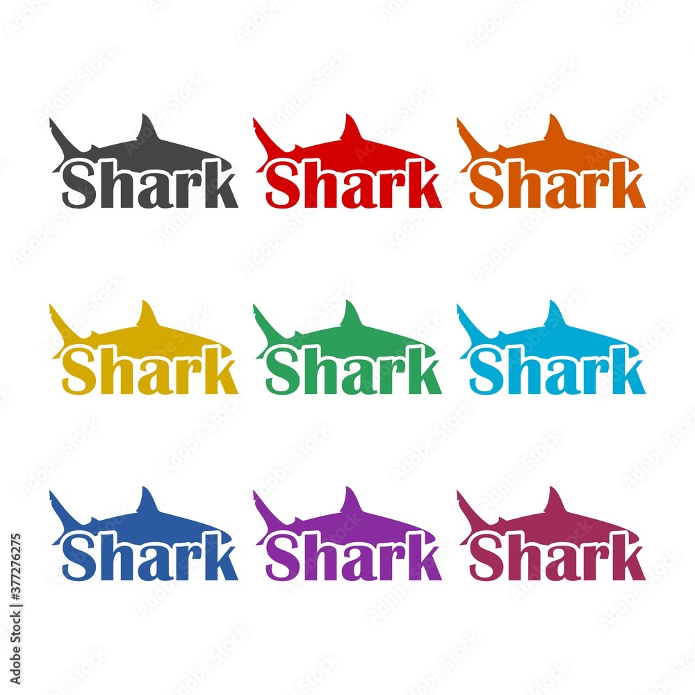Shark icon, color set