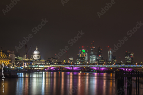 A mesmerizing shot of St. Paul's Cathedral and Millenium Bridge in London