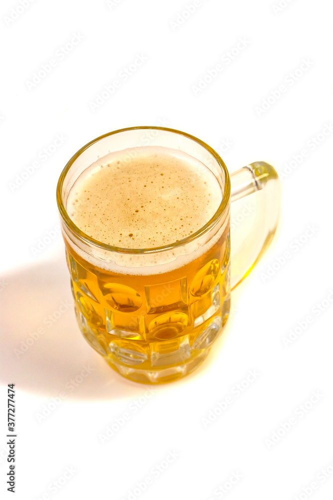 Photo mug with beer, isolate, Oktoberfest