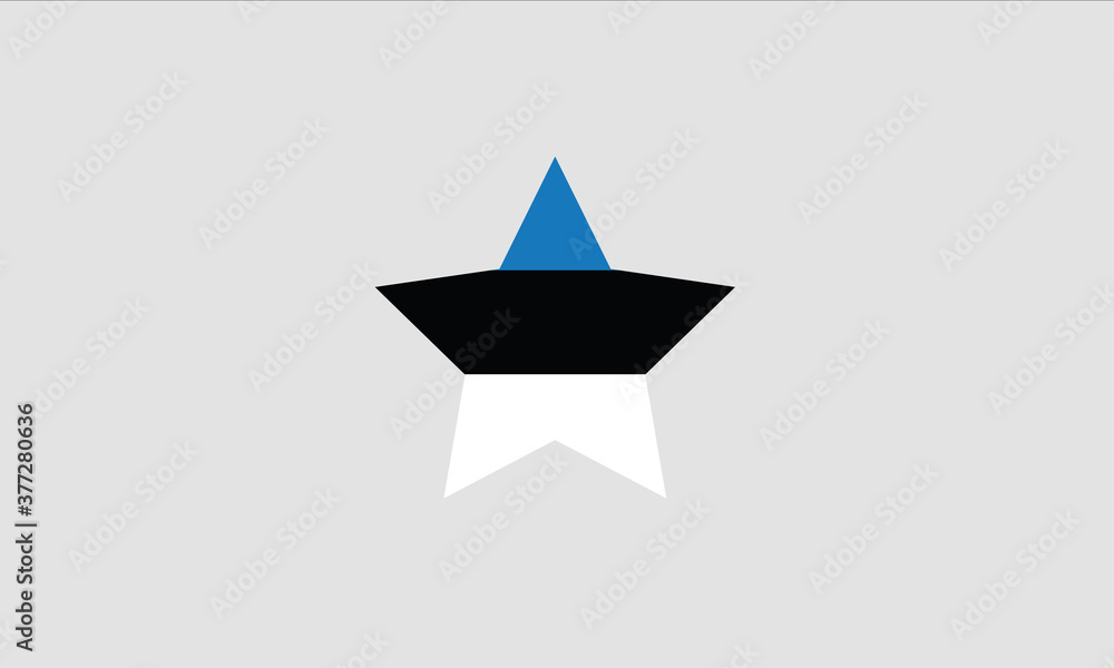 Estonia star national flag symbol vector illustration Estonia star national flag symbol vector illustration