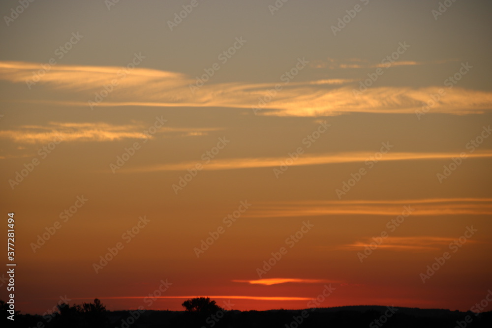 Sunset in Angers - France