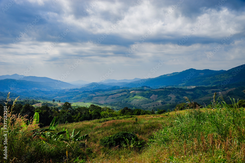 Thailand's northern mountians lanscape view