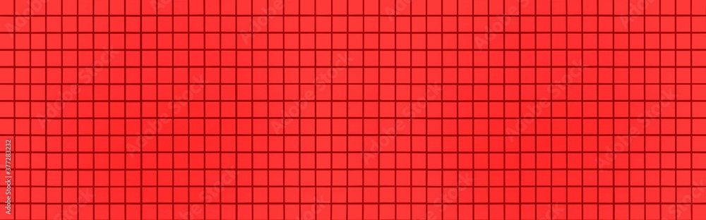 Panorama of Red mosaic wall tile pattern and seamless background Panorama of Red mosaic wall tile pattern and seamless background