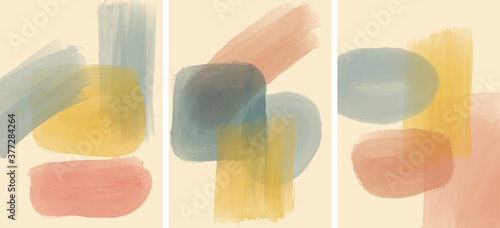 set of Abstract contemporary aesthetic backgrounds. Minimalist design. Abstract water color for wall decoration, postcard or brochure design.vector illustration.