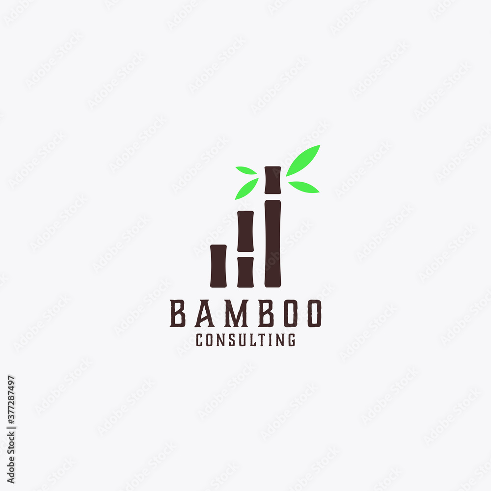 Bamboo consulting concept logo designs vector template Bamboo consulting concept logo designs vector template