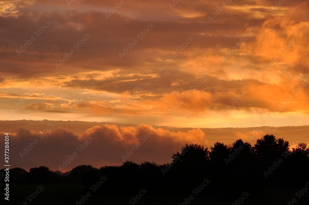 Sunset at Plérin in Brittany