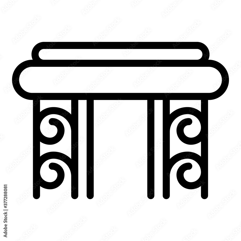 Greek ancient column icon. Outline greek ancient column vector icon for web design isolated on white background Greek ancient column icon. Outline greek ancient column vector icon for web design isolated on white background