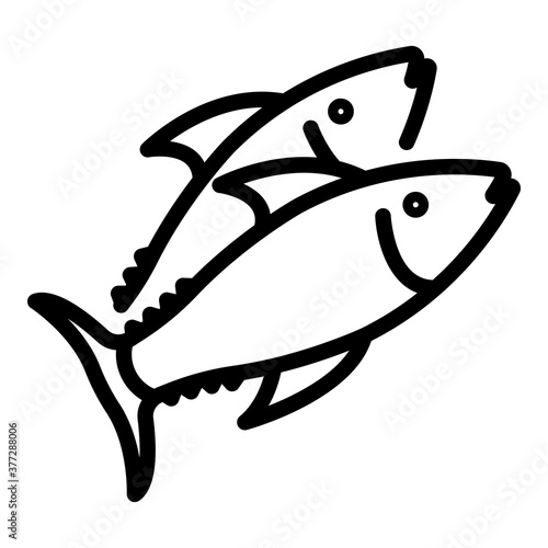 Greek sea fish icon. Outline greek sea fish vector icon for web design isolated on white background