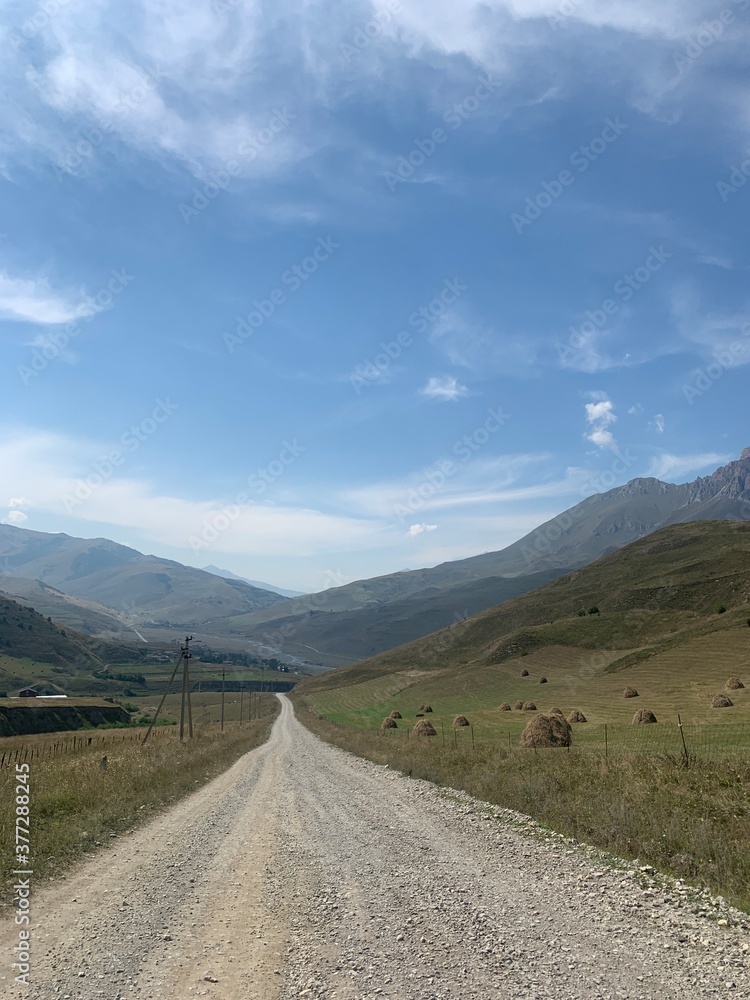 Gravel road in mountains