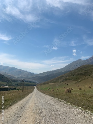 Gravel road in mountains