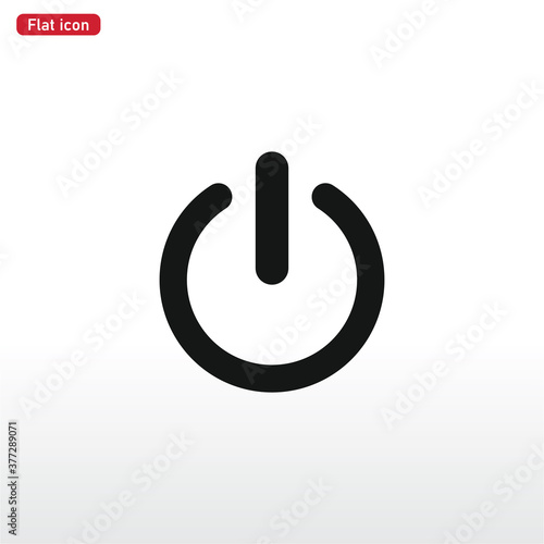 Power icon vector . Shutdown sign