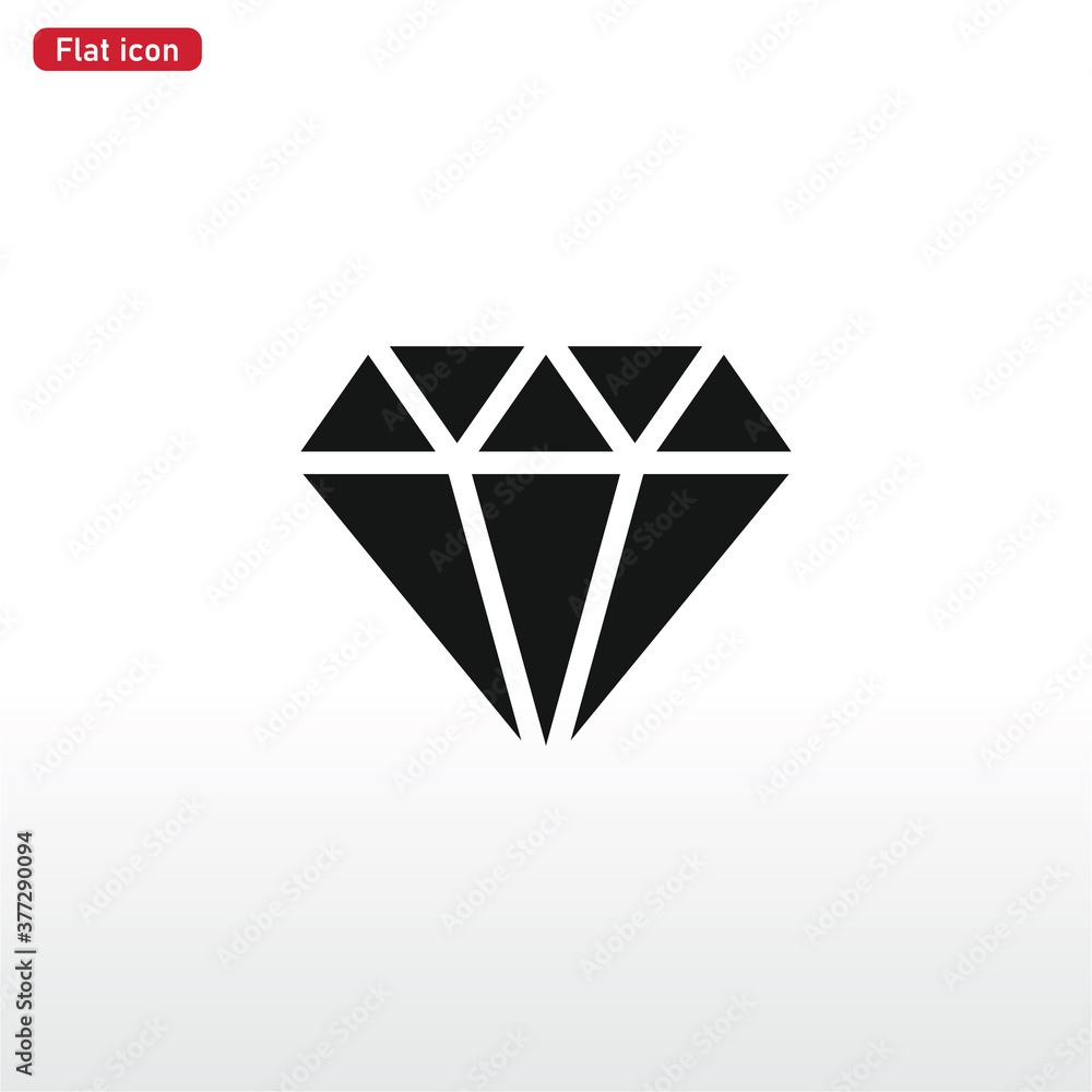 Diamond icon vector . Jewel sign . Crystal Diamond icon vector . Jewel sign . Crystal