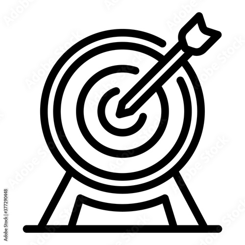 Outsource target icon. Outline outsource target vector icon for web design isolated on white background