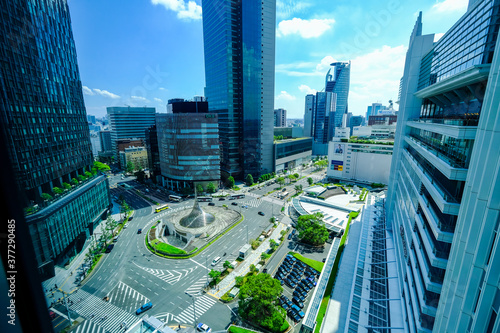 【愛知県】名古屋駅前　ロータリー都市風景【2020】